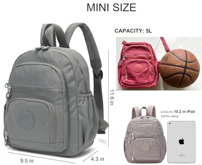 Mini Hiking Waterproof Backpack Purse for Women and Men,Travel Backpack 5L - color: Dark Grey
