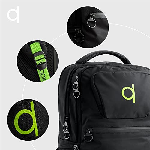 ARTIX® Waterproof Laptop Backpack for Men & Women | Large 17.3-inch Travel Backpack | Stylish & Durable Computer Bag for Business, Office & Work | Versatile Rucksack for Adults (Black/Green)