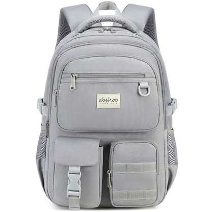abshoo Large Heavy Duty Backpack For School College Bookbag Casual Multi Pocket Travel Backpacks - color: Grey