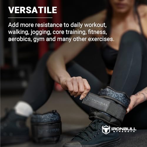 Adjustable Ankle Weights (10lbs/Pair) - Weighted Ankle Weight for Walking, Gym and Exercise - 2, 4, 6, 8, 10 LB Leg Weight Set with Straps for Women and Men - 1-5 lbs Each Ankle Adjustable for Weight Lifting - color: Neon Pink