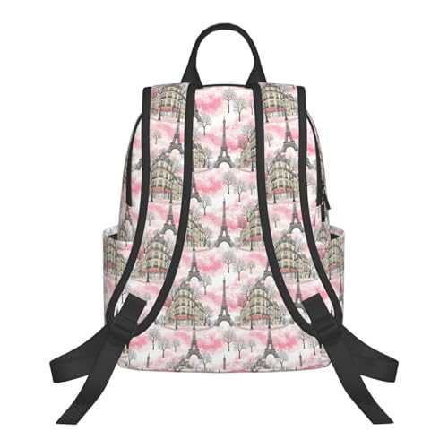 Lightweight Daypack Paris Eiffel Tower, Stands Upright, Padded Laptop Sleeve, for Commuters & Travel - color: Picture (46)