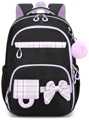 Bluboon Kids Backpack Boys Camo Bookbag Teens Elementary School Bag Daypack Travel Back Pack Middle school (Purple Black) - color: Purple Black