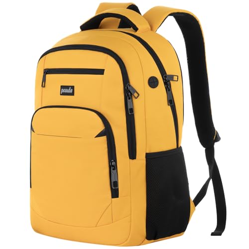Paude Backpack for School, Laptop, Teens 15.6 Inch College Backpack for University, Business, Work, Travel - Orange - color: Orange, size: 15.6 inch