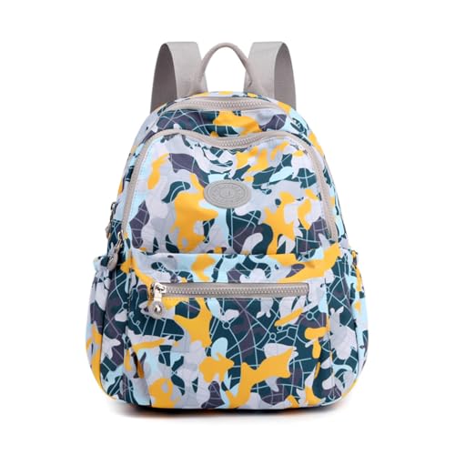 Backpack Purse for Women Ladies Nylon Bag Casual Daypack Travel Shopping Pack (H Style Map Grey) - color: H Style Map Grey