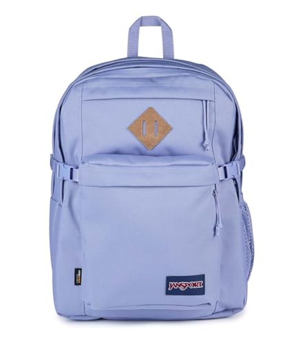 JanSport Main Campus FX Backpack - Travel or Work Bag w 15-Inch Laptop Pack with Leather Trim, Lavender Ash - color: Lavender Ash