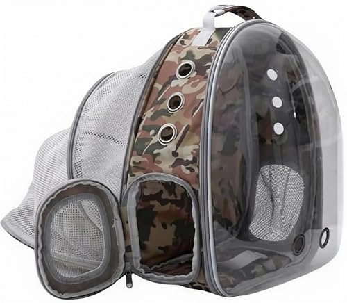 Expandable Cat Carrier Backpack with Bubble Window, Camo - color: Camo