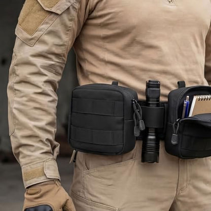 2 Pack Mini Tactical MOLLE Compact Ammo Pouch, Small Tactical EDC Belt Pouches Admin Compact Tool Utility Pouches Organizer, Wallet Cards Knife Gadgets Mini EDC Organizer Bag