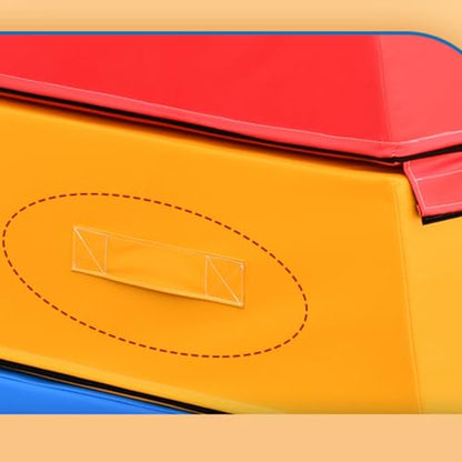 Jumping Boxes for Training, Kids Soft Plyo Box, 4 in 1 Stackable Jump Boxes, Weight Upgrade, Safety and Stability, Suitable for Home School Gym Outdoor Activities Exercise(Size:80×80×75×30cm) - size: 80×80×75×30cm