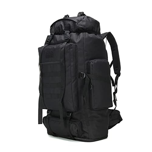 Hiking Backpack for Men 70L/100L Camping Backpack Military Rucksack Molle 3 Days Assault Pack for Climbing | Camping Backpack - color: 100l-black