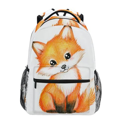 ALAZA Cute Little Fox Animal Print Large Backpack Personalized Laptop iPad Tablet Travel School Bag with Multiple Pockets - color: Fox