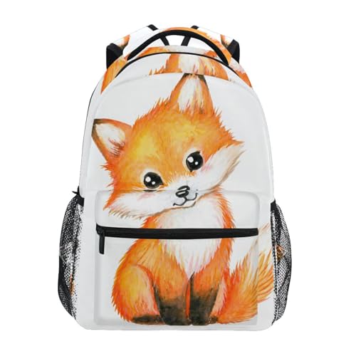 ALAZA Cute Little Fox Animal Print Large Backpack Personalized Laptop iPad Tablet Travel School Bag with Multiple Pockets - color: Fox
