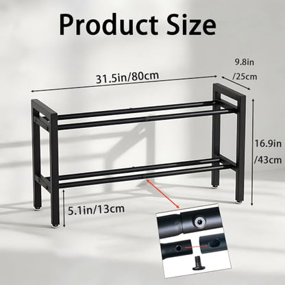 Dumbbell Storage Rack, Weight Rack for Dumbbells, 2 Tier Adjustable Kettlebell Rack Shelf Weight holder for Home Gym Heavy-Duty Space-Saving (Rack Only) - size: 32IN