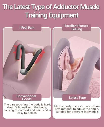 Pelvic Floor Exercise Device Available in 35 lb and 49 lb Resistance, Kegel and Inner Thigh Muscle Trainer, Home Workout Equipment for Postpartum Recovery, Women and Men, with Band - color: Pink