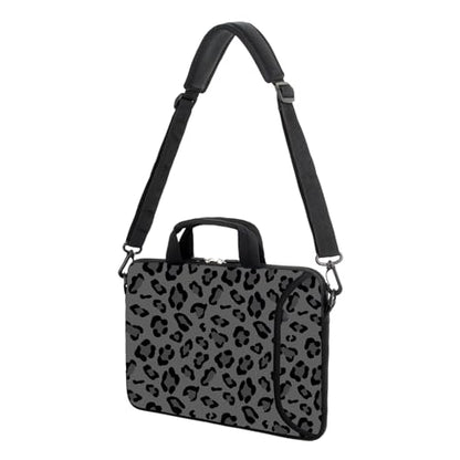 AMARY 15.4" 15.6" laptop sleeve adjustable shoulder strap with handle accessory pocket for men women (Grey-2) - color: Grey-2