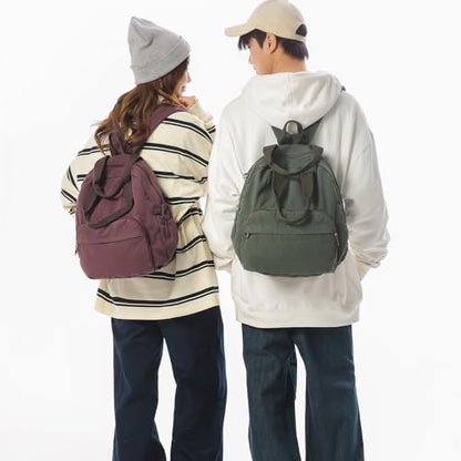 MaxxCloud Unisex Casual Canvas Laptop Backpack,Lightweight Work Daypack Travel Bag,Men Women Top Handle Rucksack - color: Purple