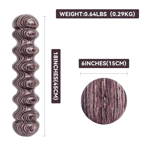 High-Density Foam Roller for Deep Muscle Massage of Legs & Back, Releases Muscle Pain, Pilates Fitness Yoga Pillar （Purple Wave） - color: Purple
