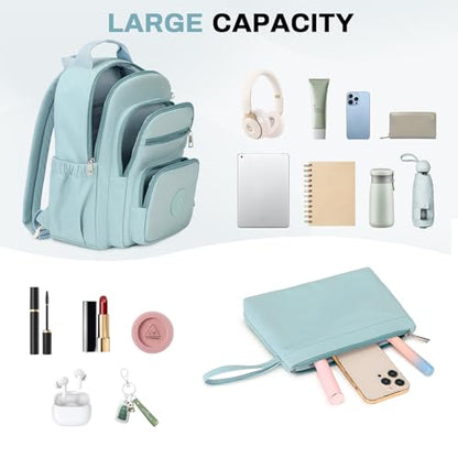 Backpack Purse for Women, Lightweight Mini Backpack Purse Small Bookbag with Mini Wallet and Luggage Strap,Green - color: Green