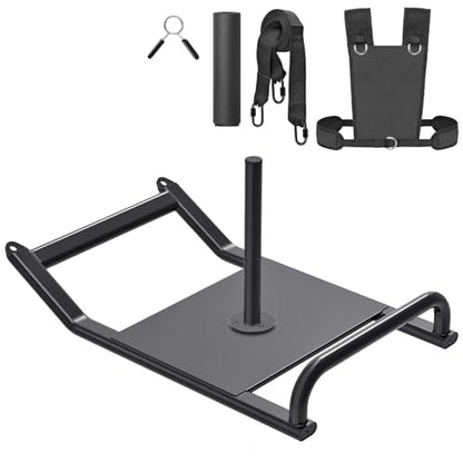 Dolibest Weight Sled, Fitness Sled, Workout Sled for Fitness Strength Training and Speed Improvement, Push-Pull Prowler Training, Suitable for 1-2" Weight Plates, Black - color: Black Pull-Push Sled-3