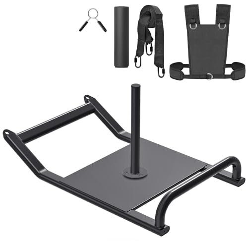 Dolibest Weight Sled, Fitness Sled, Workout Sled for Fitness Strength Training and Speed Improvement, Push-Pull Prowler Training, Suitable for 1-2" Weight Plates, Black - color: Black Pull-Push Sled-3