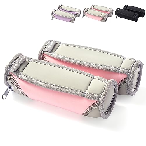 AceSpear Hand Weights for Women Men 1lb 2lbs 3lbs 4lbs Soft Dumbbells of 2, Detachable Walking Weight for Aerobics, Jogging, Running - color: Pink, style: 3 lbs x 2