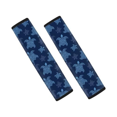 Forchrinse Blue Sea Turtle Car Seat Belt Cover,2 PCs Shoulder Strap Pads Cover,Safety Belt Strap Shoulder Pad for Adults and Children - color: Blue Sea Turtle