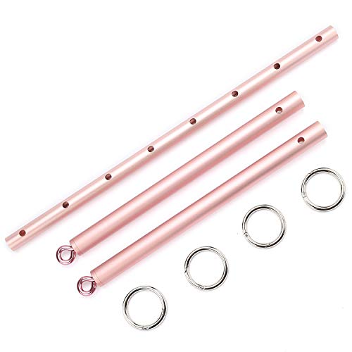 2026 Upgraded Heavy Duty Expandable Spreader Bar – Adjustable PU Straps for Pilates, Yoga - style: Rose+PinkKL