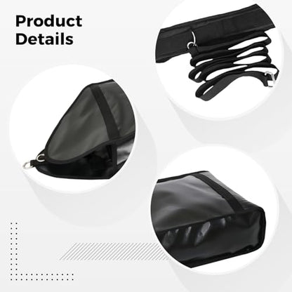 Training Weight Sled With Adjustable Strap, Sandbags, Pvc Leather Drag Bag, Waist Belt, Dimensions 22.44 X 11.81 In / 57 X 30 Cm