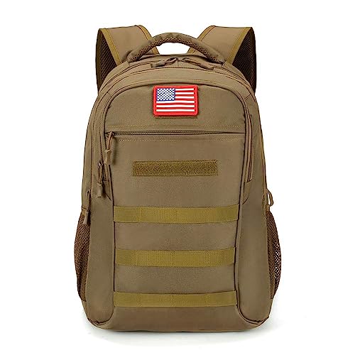 outdoor plus Camo Backpack,Military Boys Backpacks for School,40L Army Bookbag with USB Charging Port Waterproof - color: Tan40l, size: 40L