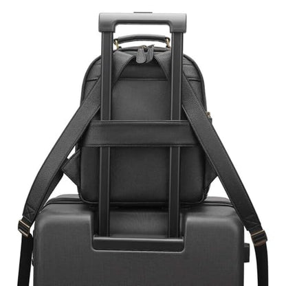 Small Camera Backpack Classic PU Leather for DSLR, Professional Camera Bag for Photographers with 11 Inch Pad/Tablet Compartment Small 10L Black - color: Black