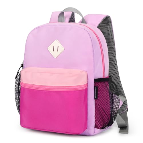 STEAMEDBUN Toddler Backpack for Girls 2-4, Kindergarten & Preschool Mini - color: Taro Purple& Pink, size: Mini - 12"H