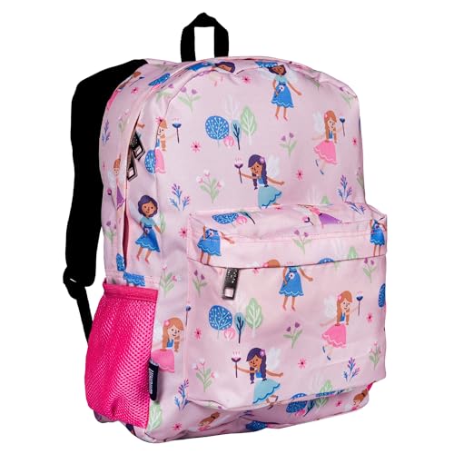 Wildkin Kids 16 Inch Elementary School Backpack for Girls – Durable Padded Bag with Adjustable Straps for School, Travel & Everyday Use, Multiple Pockets, Ages 6–13 – Fairy Garden - color: Fairy Garden