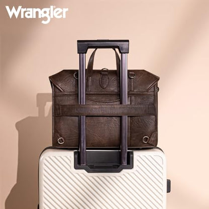 Wrangler Laptop Bag for Women Messenger Bag Briefcase Computer Backpack Convertible Satchel Bag - color: Coffee, size: 13 inch