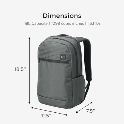 TravisMathew Approach Backpack with Laptop Sleeve, Water-Resistant Everyday Bag for Work, Travel & Hiking, Graphite - color: Graphite