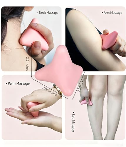 Manual Trigger Point Massage Tool Manual Massager Ball for Muscle Knot Deep Tissue Relief Myofascial Release Physical Therapy Hip Hand Back Small Massager Ball for Plantar Fasciitis Pain Relief Pink - color: Pink
