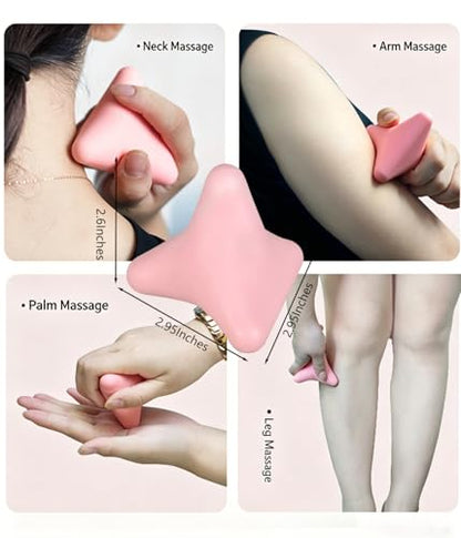 Manual Trigger Point Massage Tool Manual Massager Ball for Muscle Knot Deep Tissue Relief Myofascial Release Physical Therapy Hip Hand Back Small Massager Ball for Plantar Fasciitis Pain Relief Pink - color: Pink