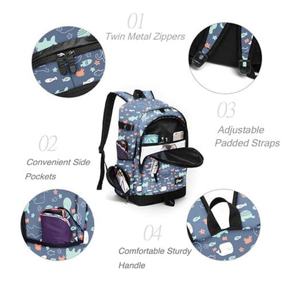 rickyh style School Backpack Travel Bag for Men & Women Lightweight College Back Pack with Laptop Compartmen - color: 01hdsj