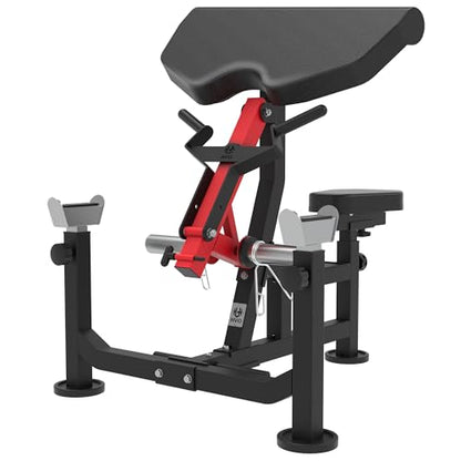 HVO Bicep Tricep Curl Machine Preacher: Curl Bench 2 in 1 Arm Curl and Tricep Extension Machine for Home Gym Workout - style: Red-Preacher Curl Machine