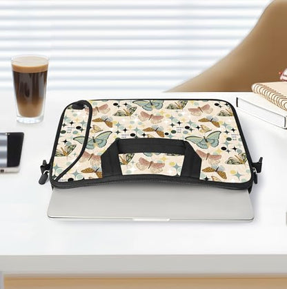 RICHEN 17 inch Laptop Shoulder Bag Carrying Case with Handle Fits 15.6/16/17/17.3/17.4 inch Laptop Notebook (Butterflies Wishes, 16-17.3 inch) - color: Butterflies Wishes