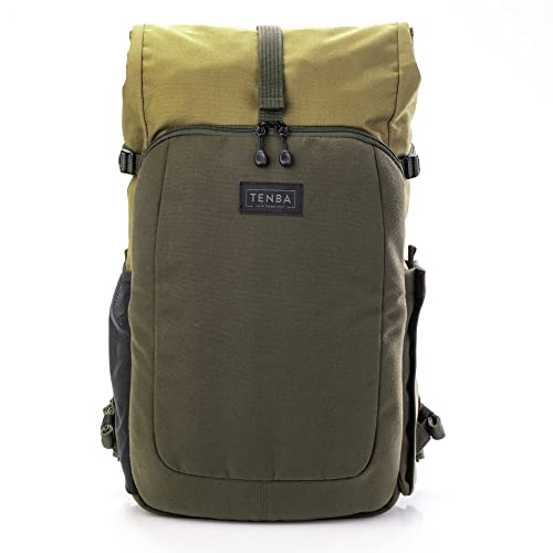 Tenba Fulton v2 16L Backpack for Mirrorless and DSLR cameras and lenses – Tan/Olive (637-737) - color: Tan/Olive, size: 16L