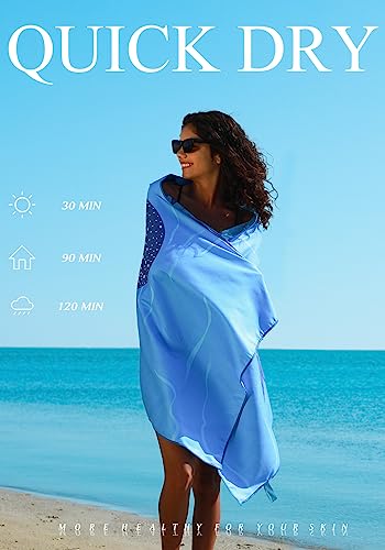 Yongoes 2 Pack Microfiber Lightweight Thin Beach Towel Sand Free Quick Dry Super Absorbent Large Towels for Swimming Pool Yoga Gym Travel Vacation Beach Accessories Essentials Turtle Whale Shark - color: 2 Pack Turtle Whale Shark