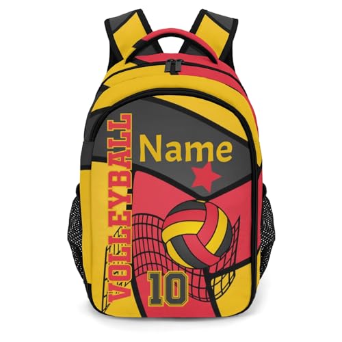 Volleyball Red Gold Customized Waterproof Backpacks Shoulders Daypacks - color: Muilti 24