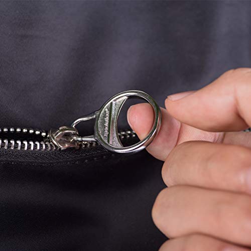 Zpsolution Ring Zipper Pull Replacement - Perfect for People with Arthritis or Limited Hand Dexterity - Zipper Tab Repair for Boots Jackets Coats Shoes Backpack Luggage Suitcase - color: 2 black and 2 sliver