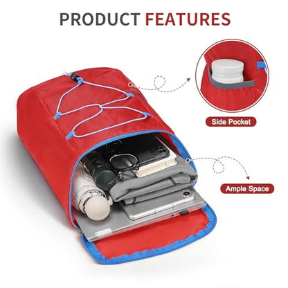20L Small Hiking Backpack Lightweight Packable Daypack Red - color: Red