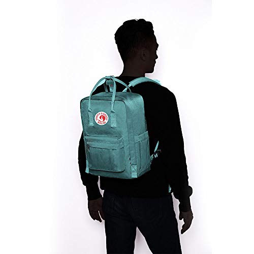 KALIDI Casual Laptop Backpack 15 Inches Classic Camping Rucksack Travel Outdoor Square Daypack College Hiking Gym Bag, Frost Green - color: Frost Green