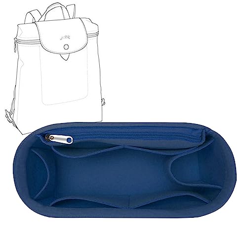 Lckaey Felt Bag Insert for Backpack, Purse Organizer - Blue - color: blue
