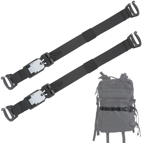 Tactical Molle System Backpack Straps - Adjustable 20.8" Pack Attachment Strap Accessories - size: 2 PCS (Magnetic Style)