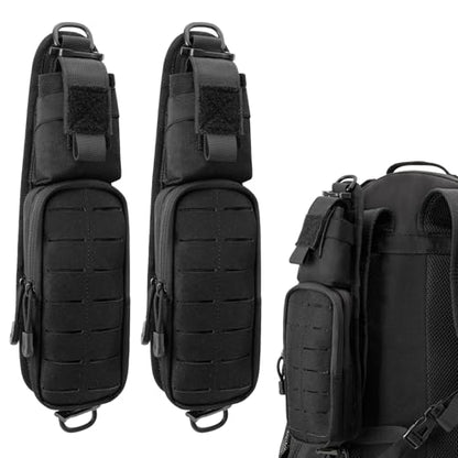 Jueachy Strap Shoulder Molle Accessories Pouch: Tactical Backpack Pocket Attachment Storage Phone Flashlight EDC - size: 2PCS