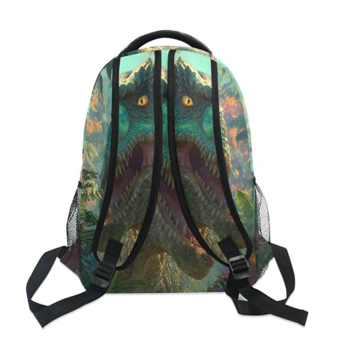 susiyo Jungle Dinosaur School Backpack Bookbag Lightweight College Back Pack Travel Camping Casual Daypack for Teens Girls Boys Women Men - color: Jungle Dinosaur
