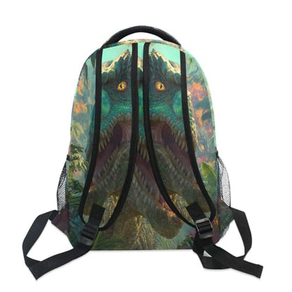 susiyo Jungle Dinosaur School Backpack Bookbag Lightweight College Back Pack Travel Camping Casual Daypack for Teens Girls Boys Women Men - color: Jungle Dinosaur