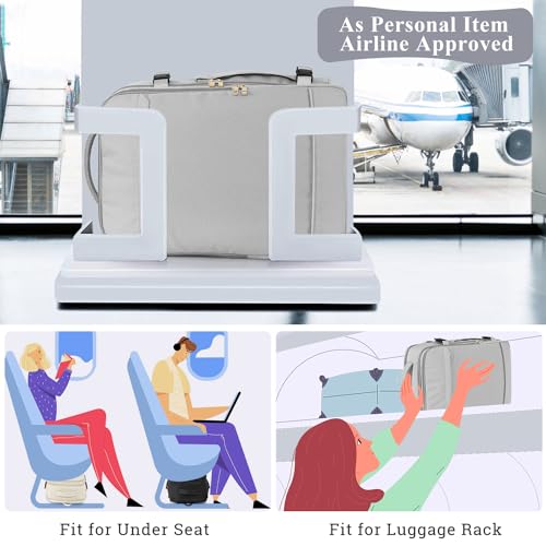 Sinaliy Travel Backpack, 40L 17 inch Laptop Travel Backpack Carry on Flight Approved, Personal Item Travel Bag, Waterproof Backpack for College, Business, Weekend, Work, Gray - color: Gray